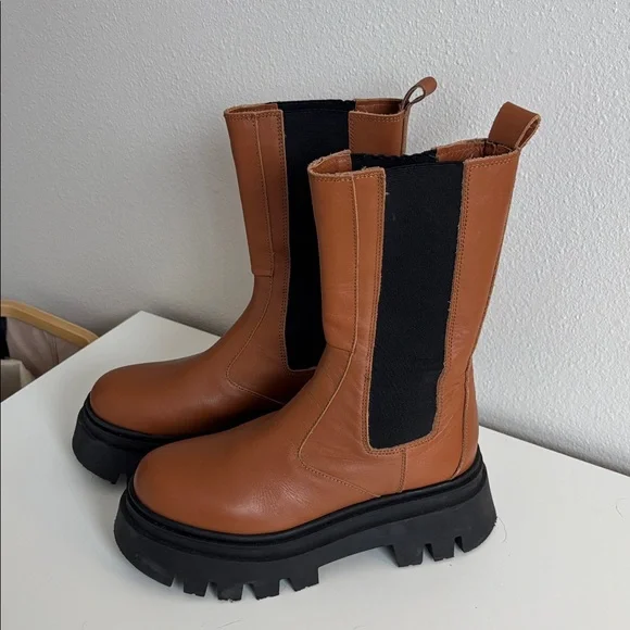 Alohas all rounder boots leather y2k platform high top stretch panels Size EU 38 - Picture 8 of 12